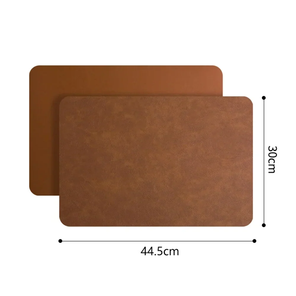 Double-Sided Faux Leather Placemats | Heat-Resistant and Waterproof