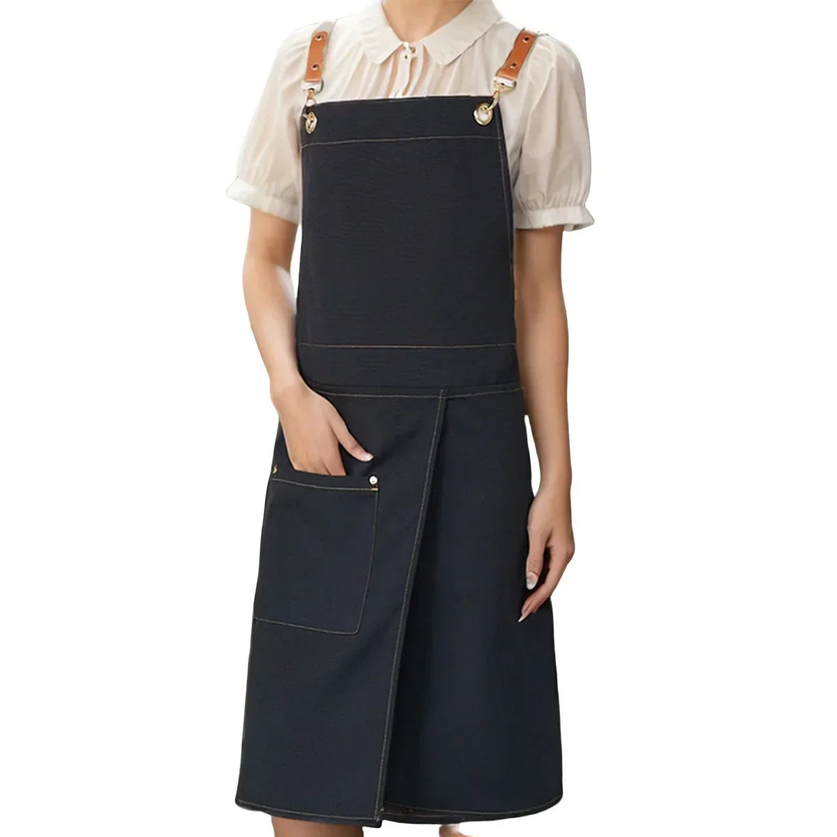 WorkEase | Waterproof Canvas Apron | Open Skirt with Pockets