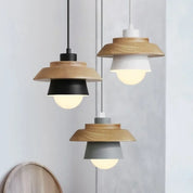 Nordic Wooden Pendant | Coloured Macaron Design