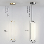 Modern Minimalist LED Pendant | Gold and Black for Bedroom, Dining Room and Living Room