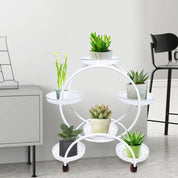 Metal Plant Stand with Wheels | 6-Tier Shelf for Pots
