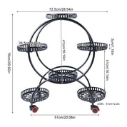 Metal Plant Stand with Wheels | 6-Tier Shelf for Pots