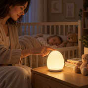 Touch Control Silicone Night Light | Egg-Shaped Portable for Kids