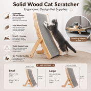 Solid Wood Cat Scratching Post | Ergonomic Design
