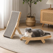 Solid Wood Cat Scratching Post | Ergonomic Design
