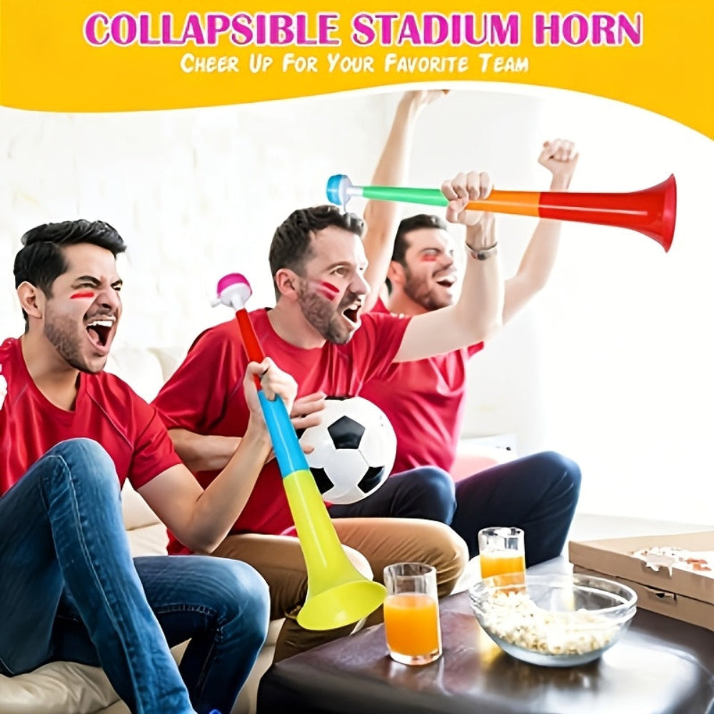 Foldable Vuvuzela Set | Horns for Stadiums and Parties