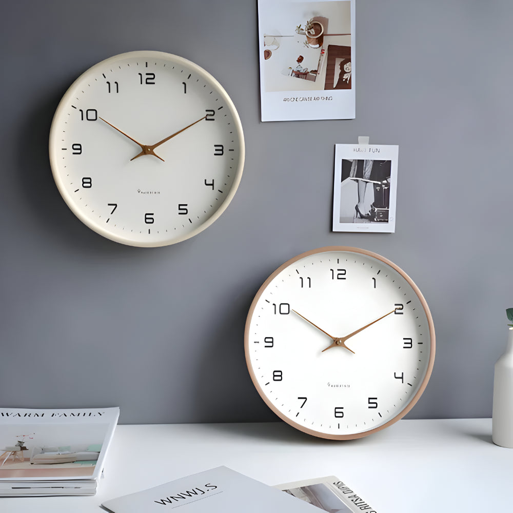 Modern Silent Wall Clock | Round Home Decoration