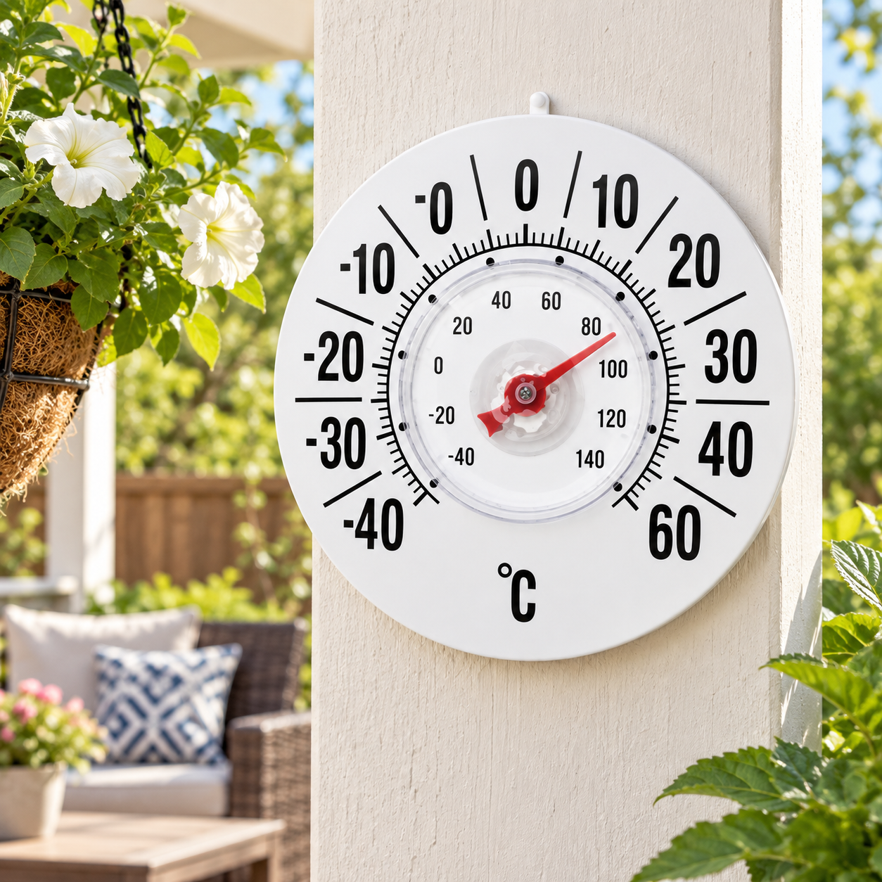 Durable Outdoor Thermometer | Large Wall Dial