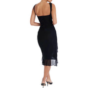 Women's Ruched Midi Cocktail Dress | Bare Shoulders