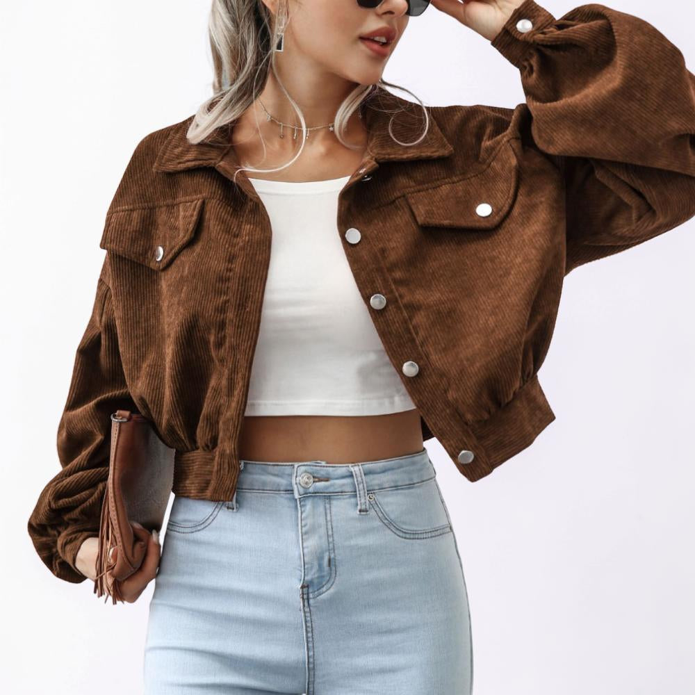 Women's Casual Short Jacket | Button Coat