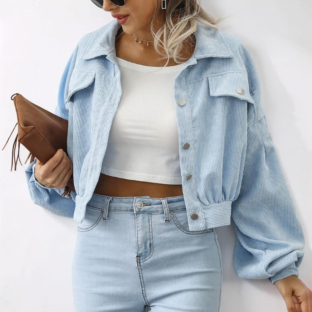 Women's Casual Short Jacket | Button Coat