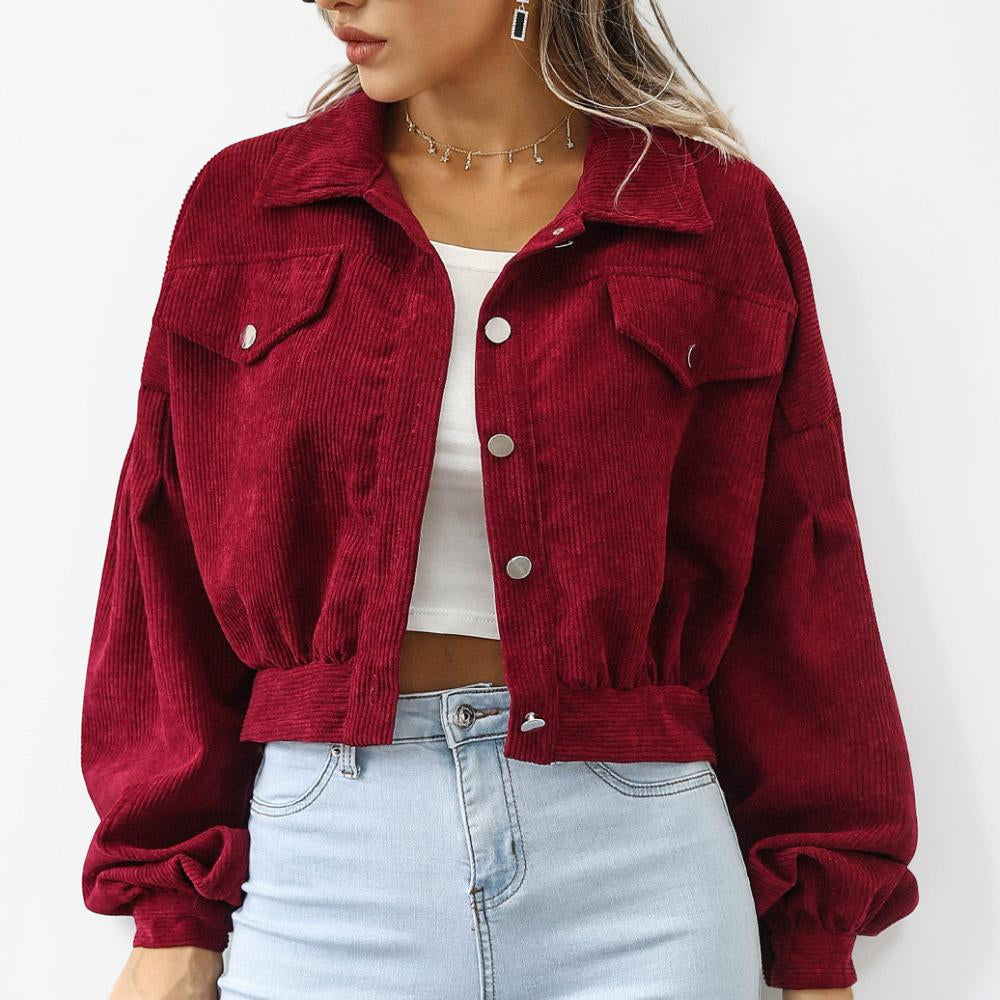 Women's Casual Short Jacket | Button Coat