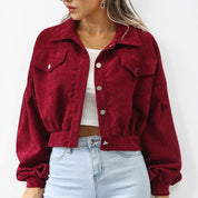 Women's Casual Short Jacket | Button Coat
