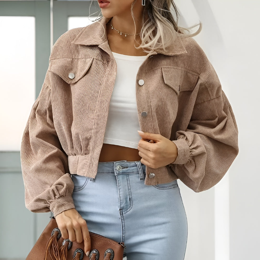 Women's Casual Short Jacket | Button Coat