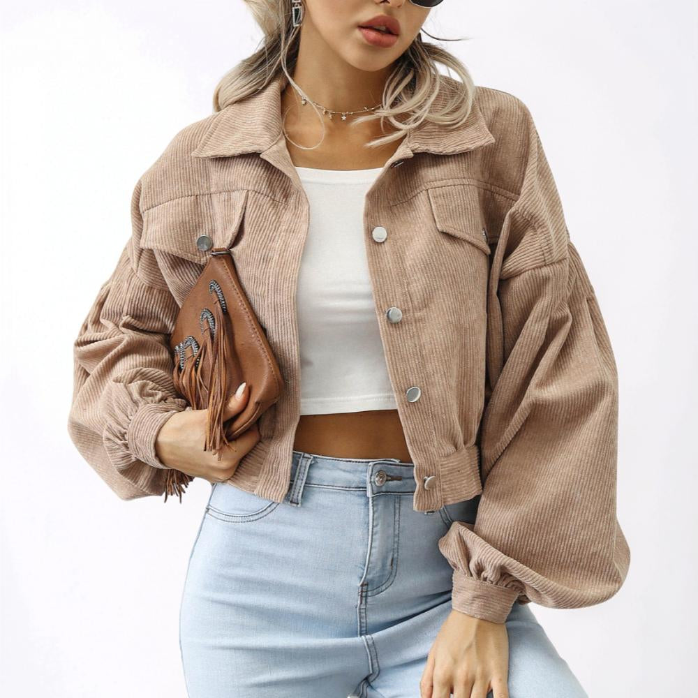 Women's Casual Short Jacket | Button Coat