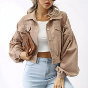 Women's Casual Short Jacket | Button Coat