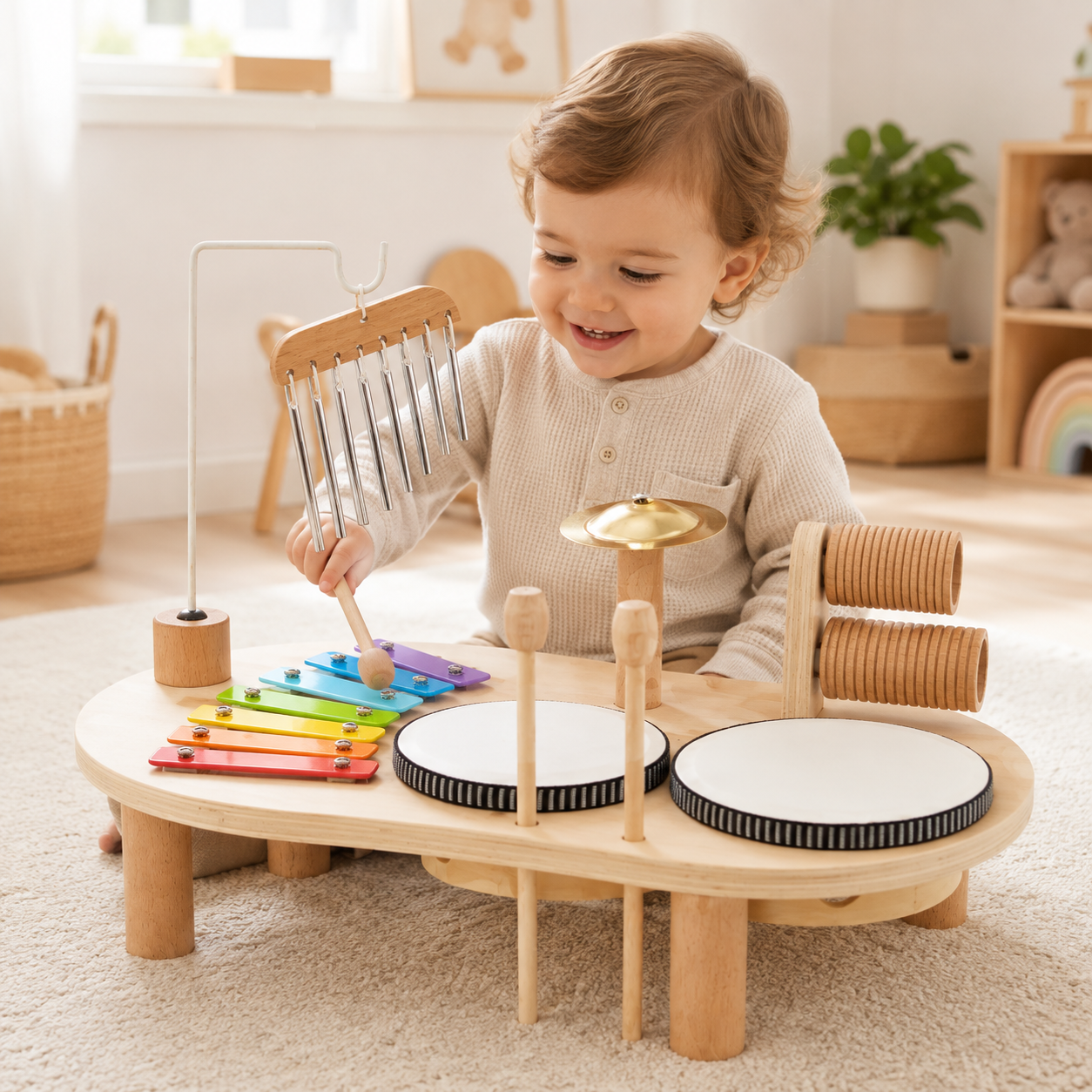 Wooden Musical Set for Kids | Play and Explore Station