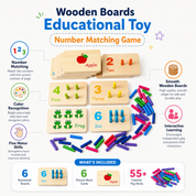 Wooden Educational Trays | Number Matching Game