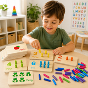 Wooden Educational Trays | Number Matching Game