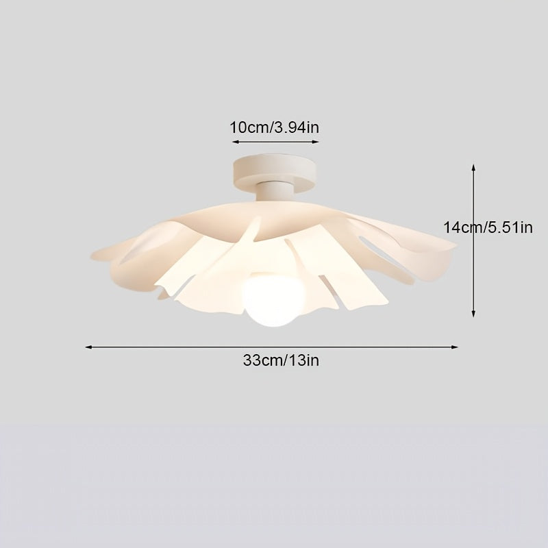 Petal Flower Ceiling Light | Modern Floral Semi-Flush Lamp