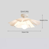 Rose Petal Ceiling Light | Semi-Flush Lamp with Modern Flower Design
