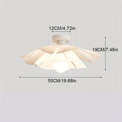 Rose Petal Ceiling Light | Semi-Flush Lamp with Modern Flower Design