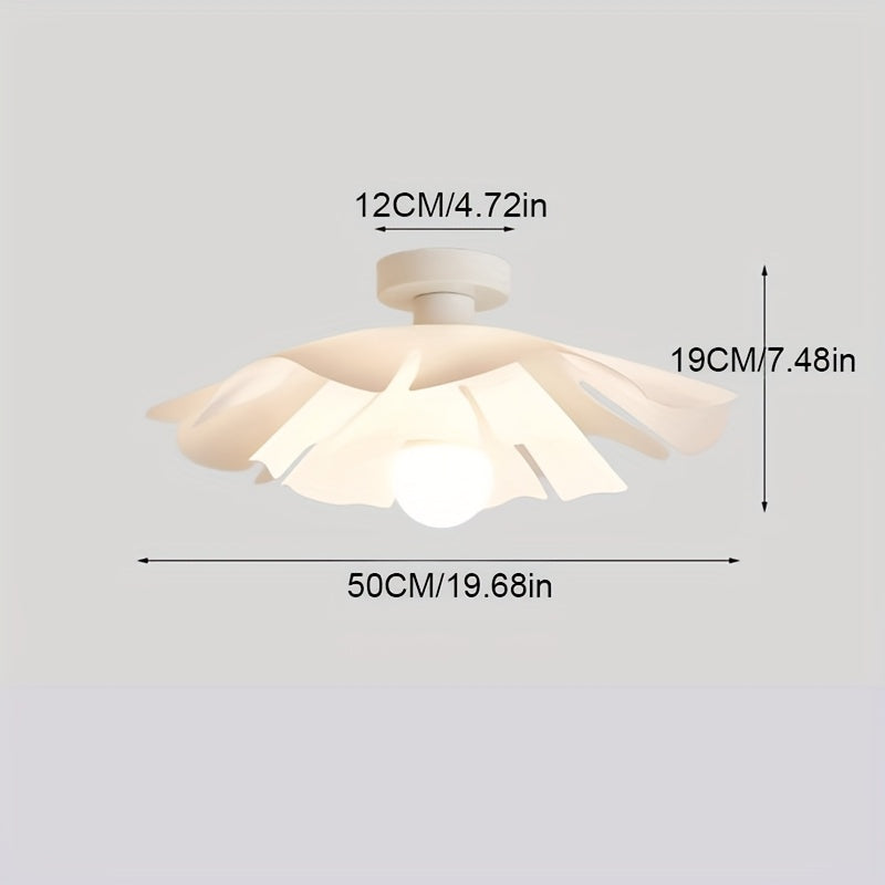 Rose Petal Ceiling Light | Semi-Flush Lamp with Modern Flower Design