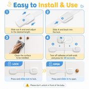 Cupboard Safety Locks | Adhesive Child-Proof Straps