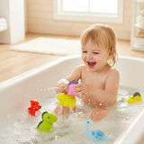 Floating Bath Toy Set | Rubber Ducks with Water Spray