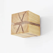 WoodAura Wall Light | Hand-Carved Solid Wood and Resin
