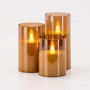 Set of 3 Flameless LED Candles with Flicker Effect | Wax-Free