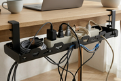 Extendable Metal Under-Desk Cable Tray | No Drilling
