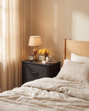 Bedside Table with 2 Removable Fabric Drawers | Steel Frame