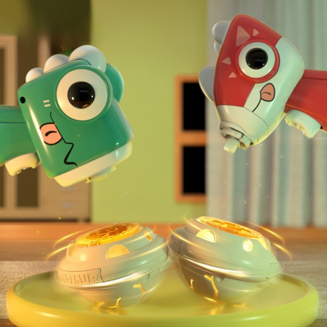 Dinosaur Spinning Top Launcher | Fridge Magnet Toy