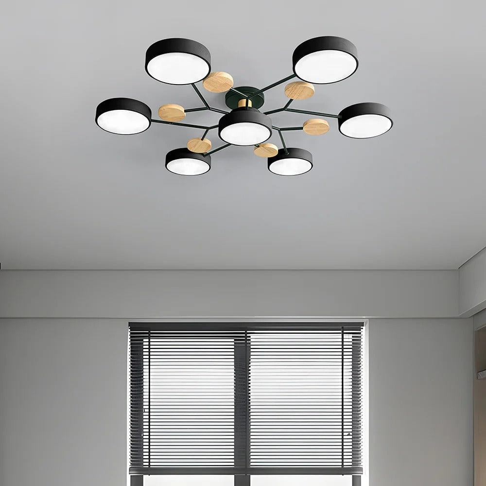 Low-Energy Semi-Flush LED Ceiling Light | Chandelier Style
