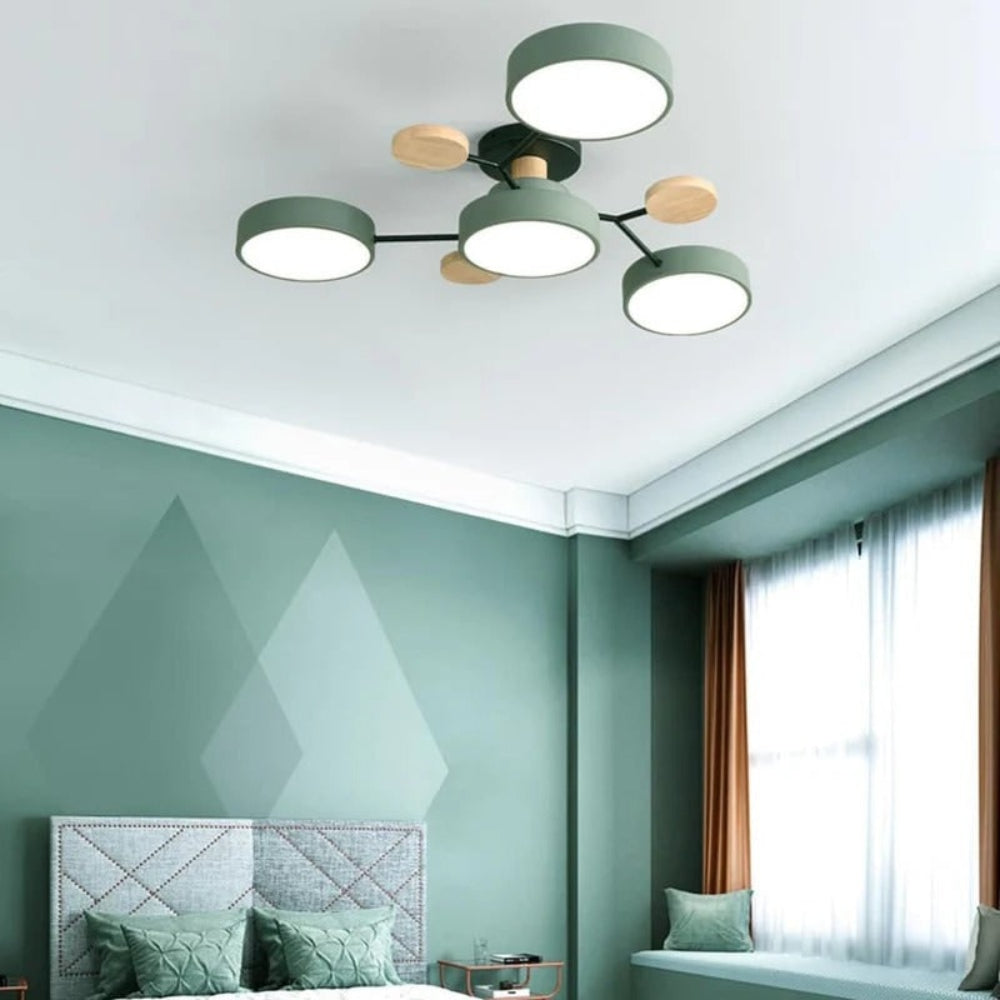 Low-Energy Semi-Flush LED Ceiling Light | Chandelier Style