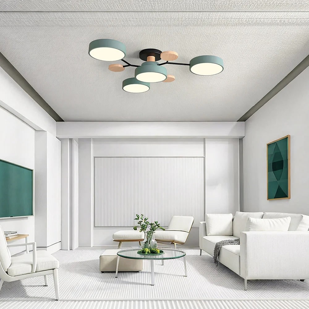 Low-Energy Semi-Flush LED Ceiling Light | Chandelier Style