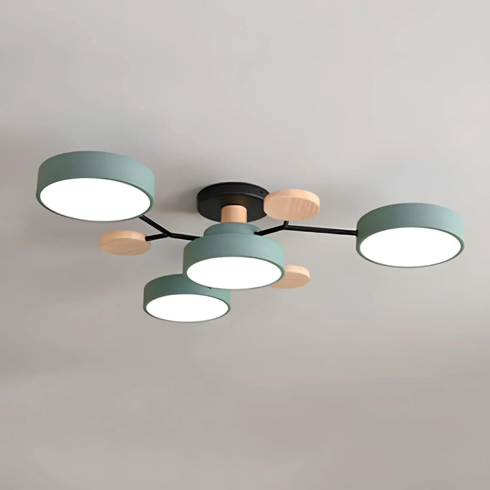 Low-Energy Semi-Flush LED Ceiling Light | Chandelier Style