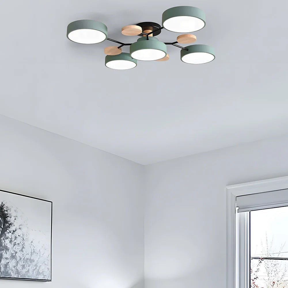 Low-Energy Semi-Flush LED Ceiling Light | Chandelier Style