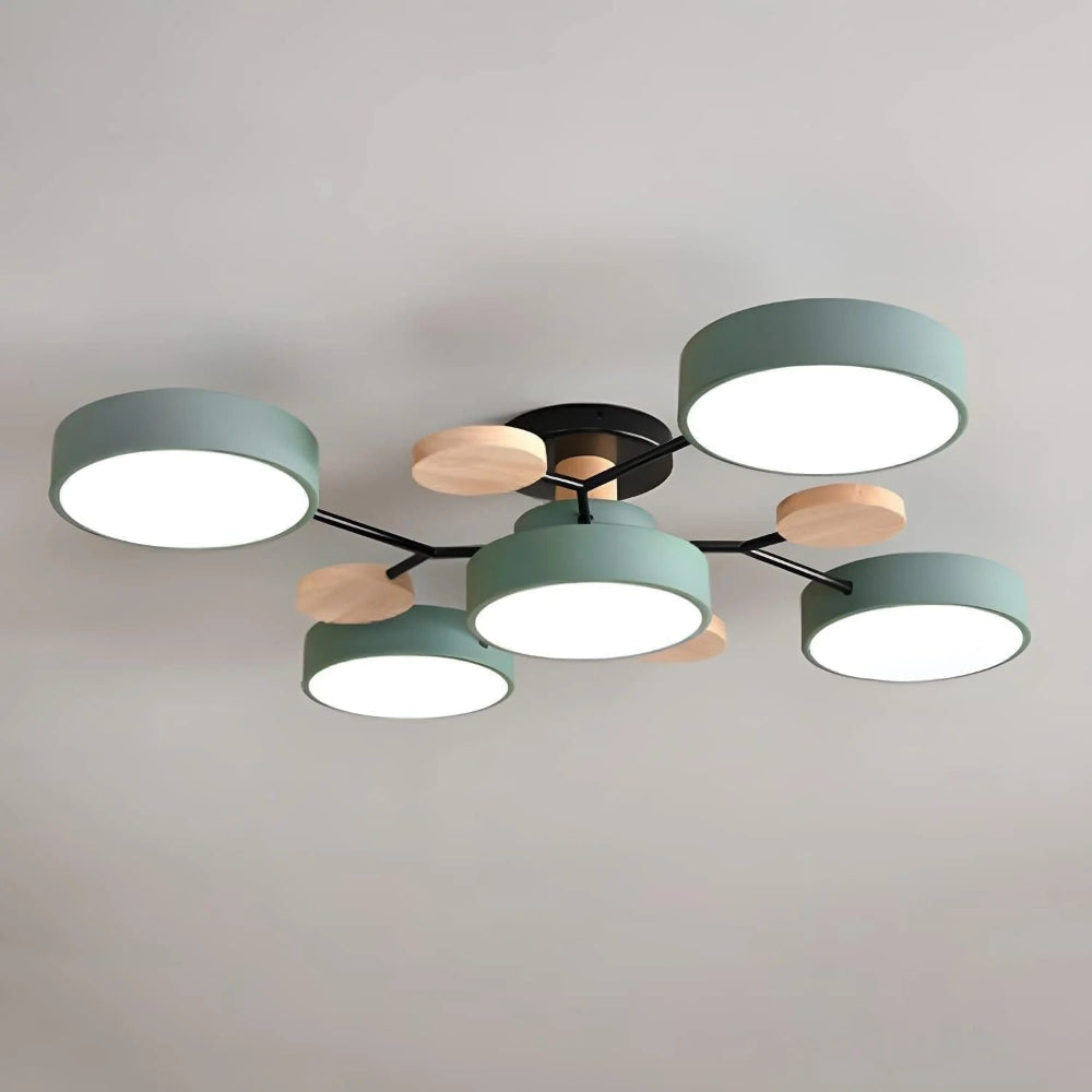 Low-Energy Semi-Flush LED Ceiling Light | Chandelier Style