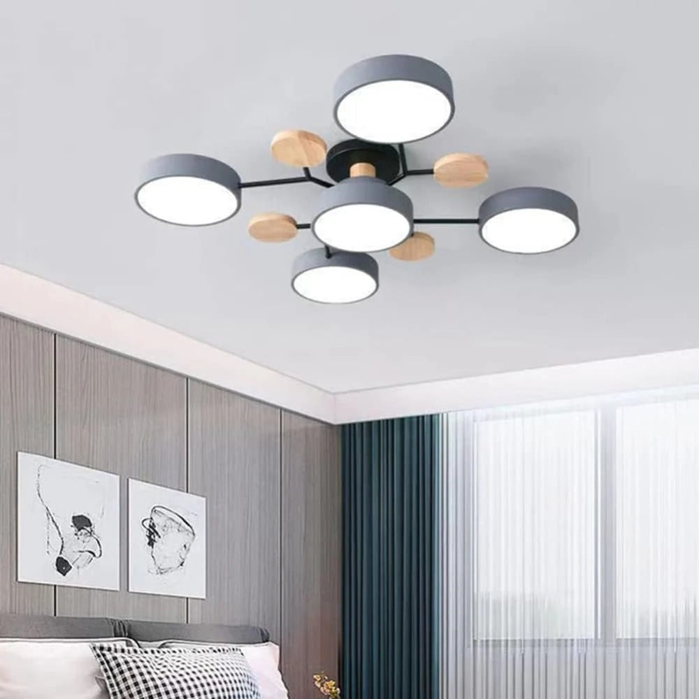 Low-Energy Semi-Flush LED Ceiling Light | Chandelier Style