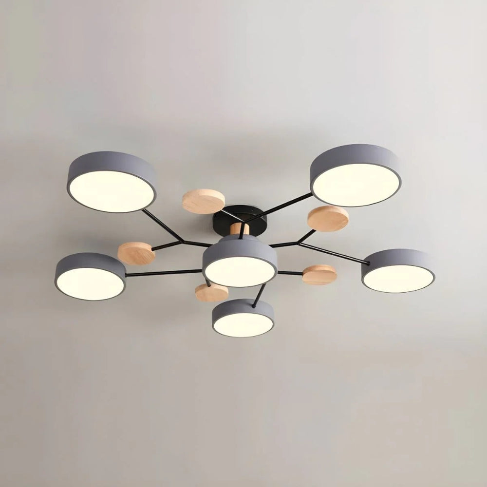 Low-Energy Semi-Flush LED Ceiling Light | Chandelier Style