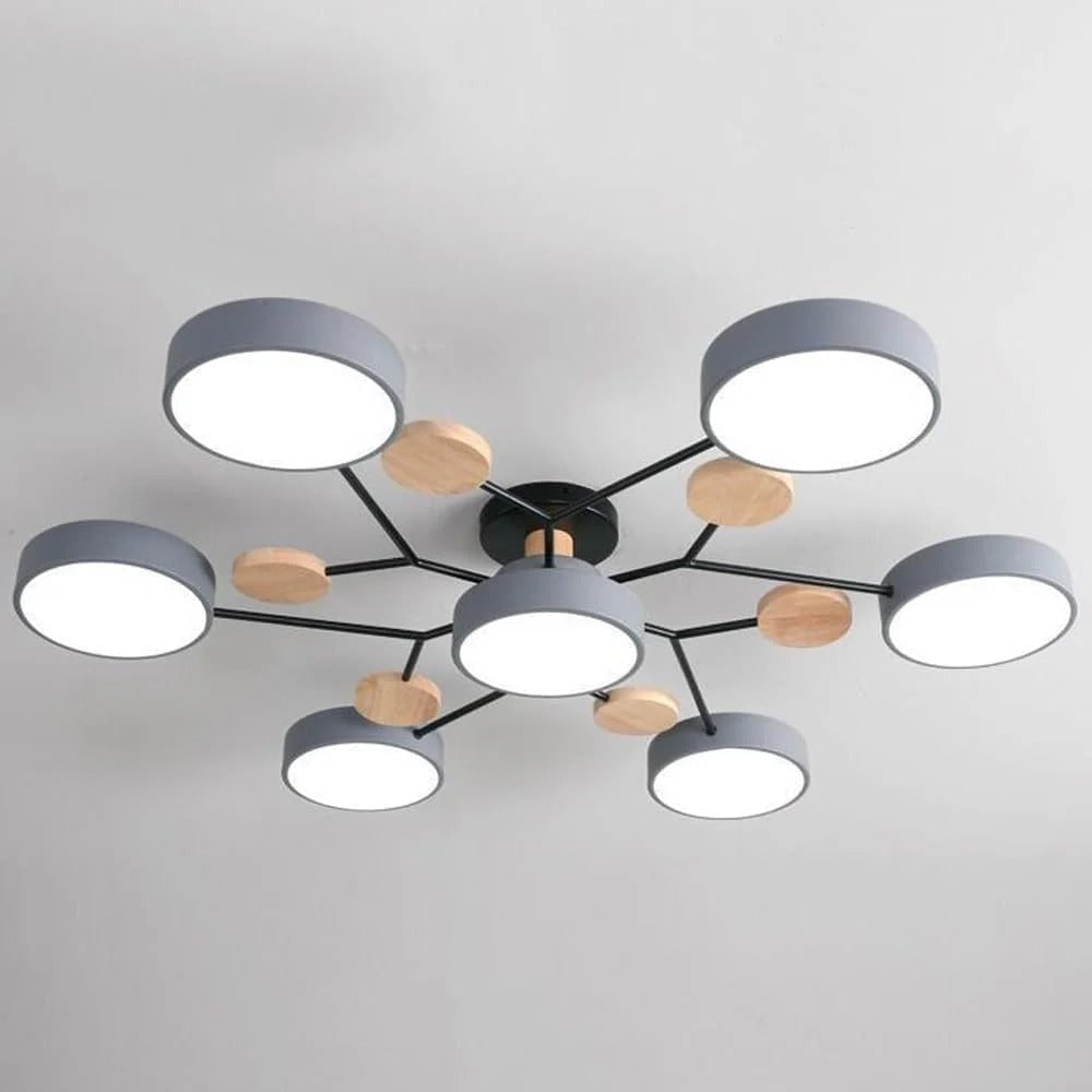 Low-Energy Semi-Flush LED Ceiling Light | Chandelier Style