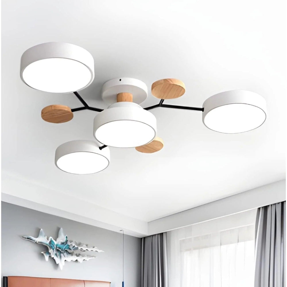 Low-Energy Semi-Flush LED Ceiling Light | Chandelier Style