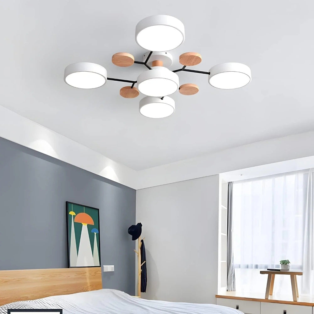 Low-Energy Semi-Flush LED Ceiling Light | Chandelier Style