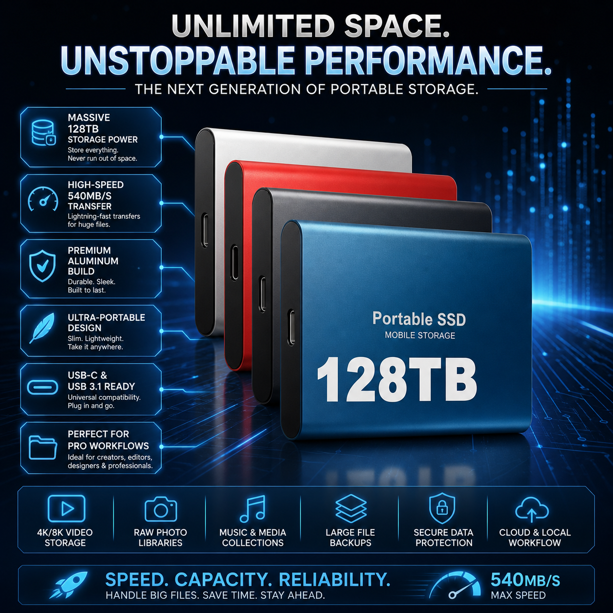 Portable USB SSD | High-Speed Mobile Storage Device