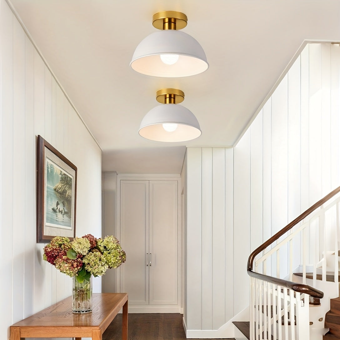 Modern Semi-Flush Ceiling Light | Matt Metal Finish