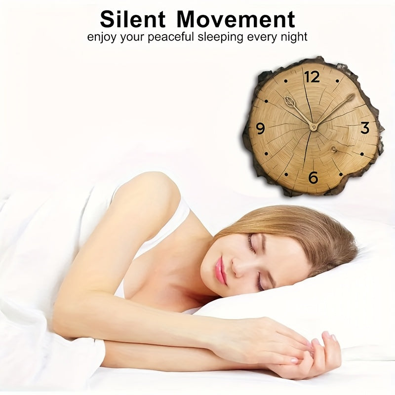 Rustic Wood Slice Wall Clock | Natural Log Decoration