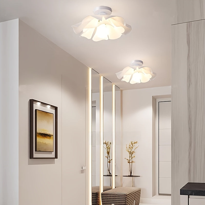 Rose Petal Ceiling Light | Semi-Flush Lamp with Modern Flower Design