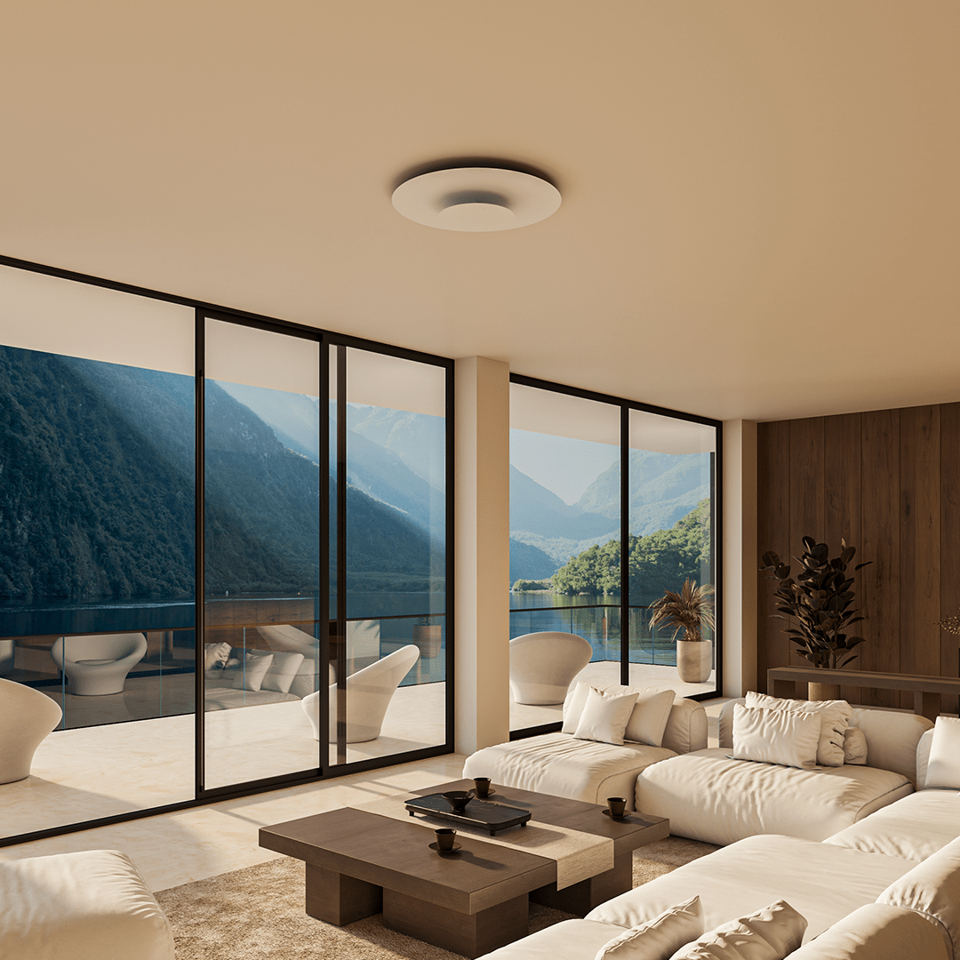 Round Modern Extra-Slim LED Ceiling Light | Thin Ceiling Panel